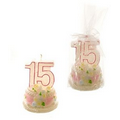 Sweet 15 Birthday Cake Candle - Pink